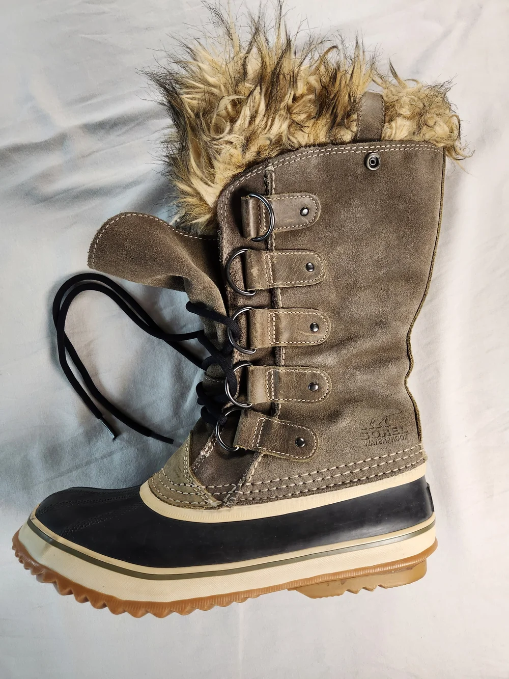 SOREL Joan Of Arctic Women Winter Snow Boots Waterproof Faux Fur Size 9.5